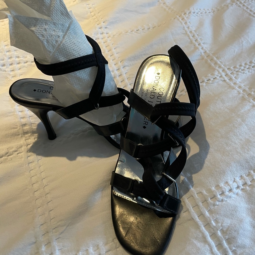 Black strap sandals